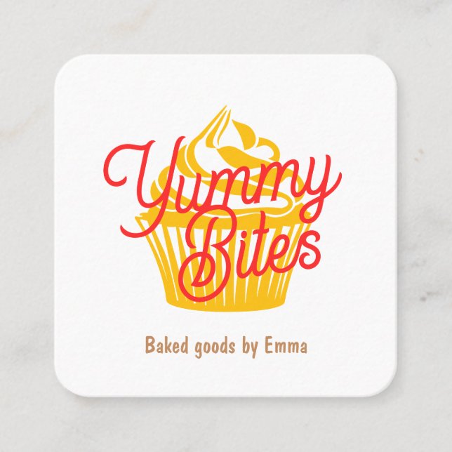  Cupcake or Cookie  Square Business Card (Front)