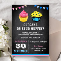 Cupcake or Stud Muffin Gender Reveal Party
