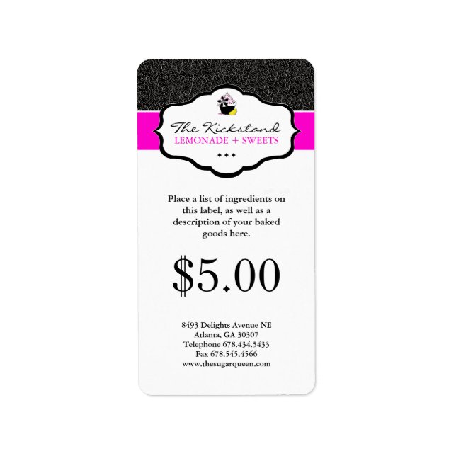 Cupcake Packaging Labels (Front)