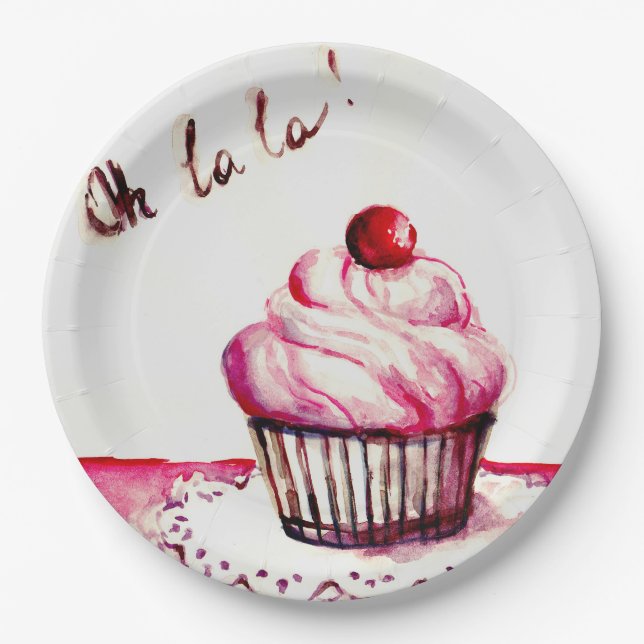Cupcake Paper Plate (Front)