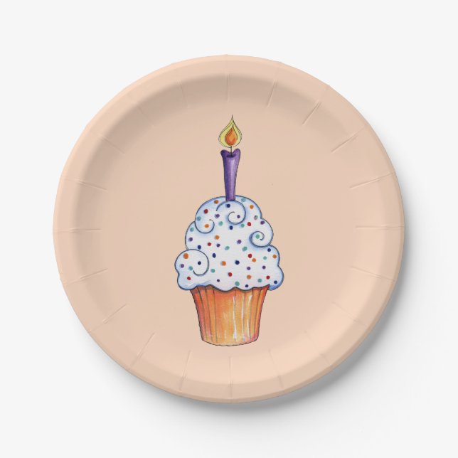 Cupcake Paper Plate (Front)