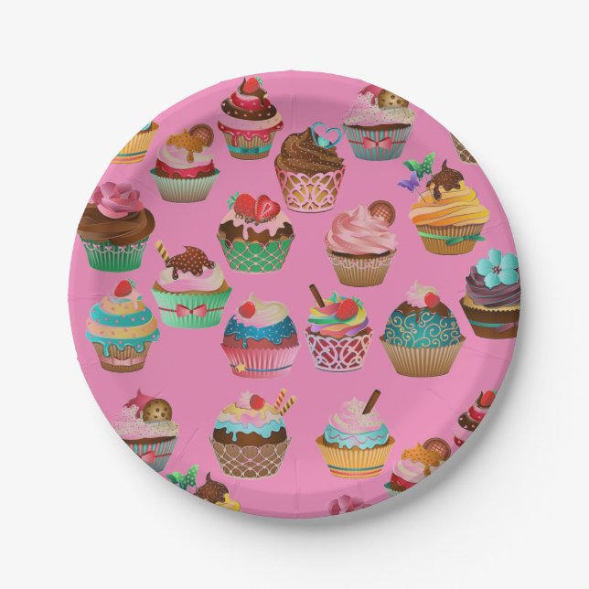 Cupcake Paper Plates (Front)