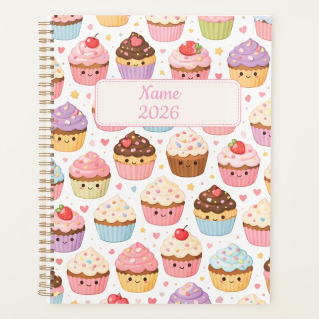 Cupcake Parade Customisable Planner (Front)