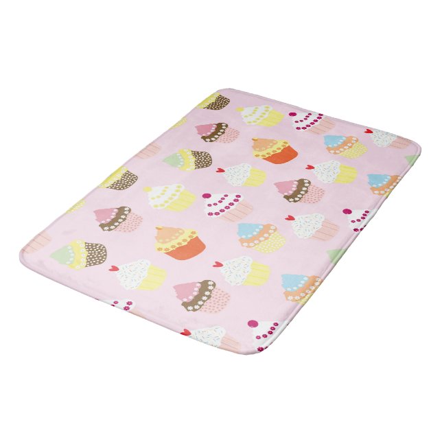 Cupcake Party Bath Mat (Angled)
