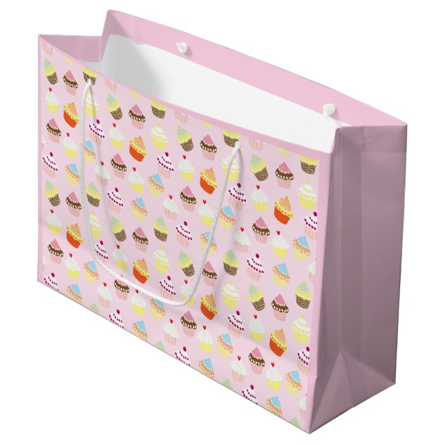 Cupcake Party Gift Bag (Front Angled)