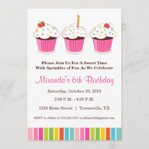 Cupcake Party Invitation