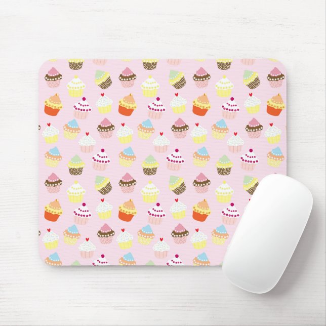 Cupcake Party Mouse Pad (With Mouse)