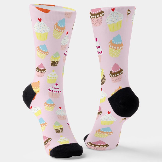 Cupcake Party Socks #2 (Angled)