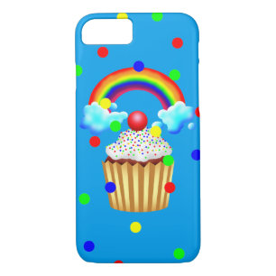 Cupcake Party with Rainbow & Sprinkles iPhone 8/7 Case