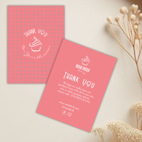 Cupcake Pastry Bakery Polka Dots Light Coral