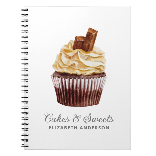Cupcake Pastry Chef Bakery Notebook (Front)