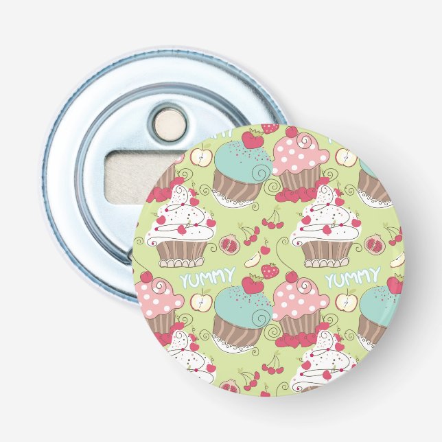 Cupcake pattern bottle opener (Front)