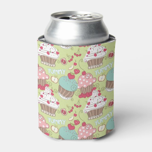 Cupcake pattern can cooler (Can Front)