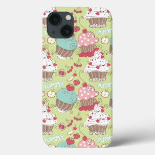 Cupcake pattern iPhone 13 case
