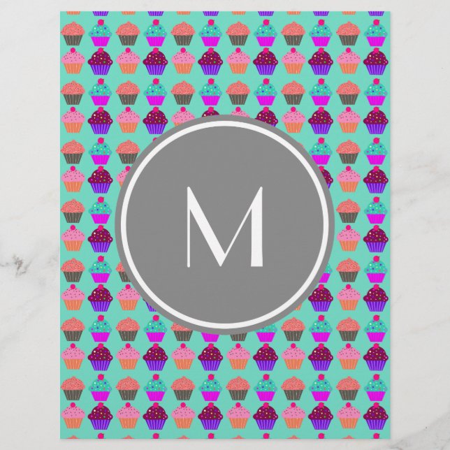 Cupcake Pattern Custom Monogram (Front)