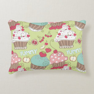 Cupcake pattern decorative cushion