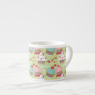 Cupcake pattern espresso cup