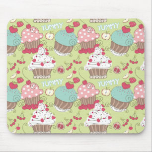 Cupcake pattern mouse pad