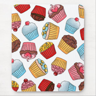 Cupcake Pattern Mouse Pad