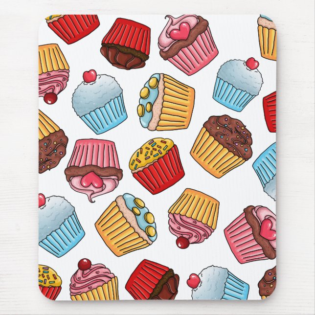Cupcake Pattern Mouse Pad (Front)