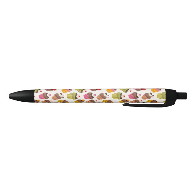 Cupcake Pattern, Muffin Pattern, Chocolate, Hearts Black Ink Pen (Bottom)