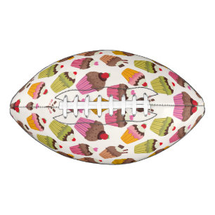 Cupcake Pattern, Muffin Pattern, Chocolate, Hearts Football