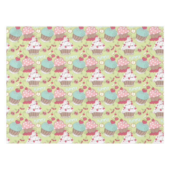 Cupcake pattern tablecloth (Front (Horizontal))