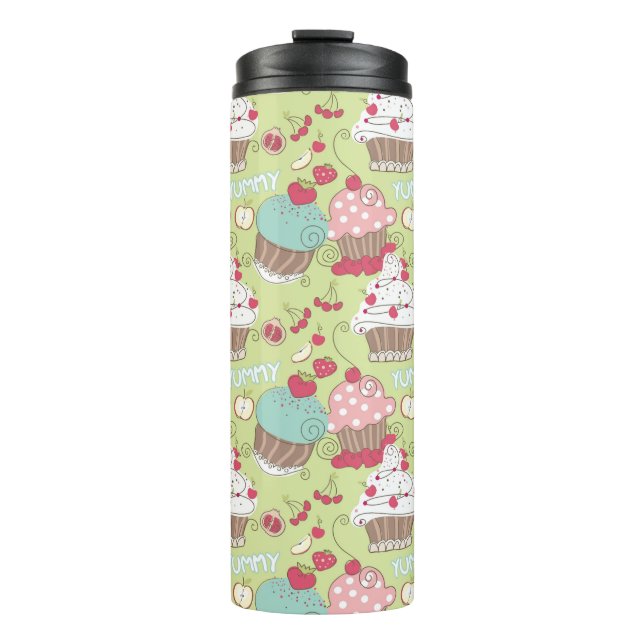 Cupcake pattern thermal tumbler (Front)