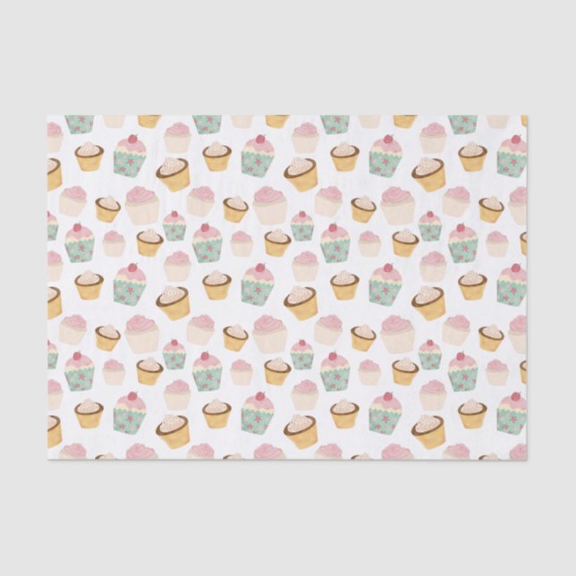 Cupcake Pattern Tissue Paper (Front)
