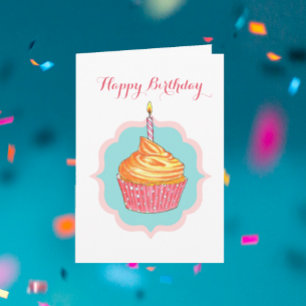 Cupcake Personalised Birthday Card