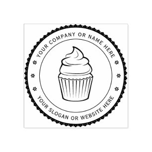 CUPCAKE   Personalised Business Logo Rubber Stamp