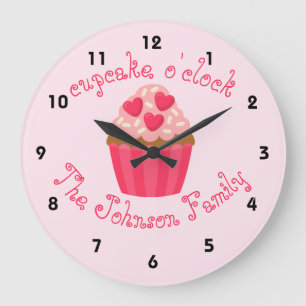 Cupcake Personalised Kitchen Clock