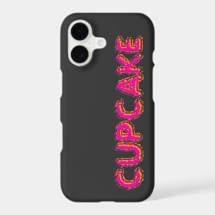 Cupcake Pink Text Custom Black