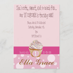 Cupcake & Polka Dots Invitation
