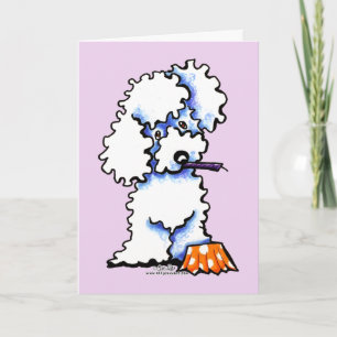 Cupcake Poodle Happy Bithday Personalised Greeting Card