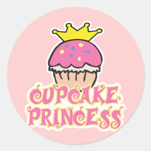 Cupcake Princess Classic Round Sticker