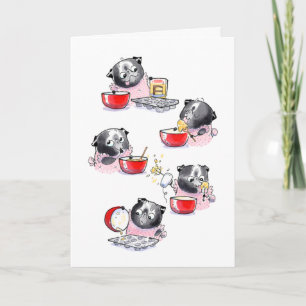 Cupcake Pug birthday card