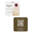 Cupcake QR Code Olive Green Bakery 