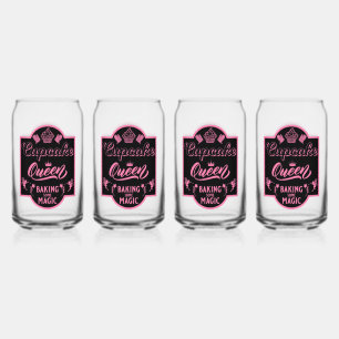 Cupcake Queen Can Glass