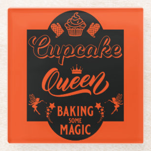 Cupcake Queen Glass Coaster