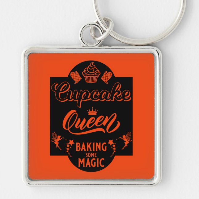 Cupcake Queen Key Ring (Front)