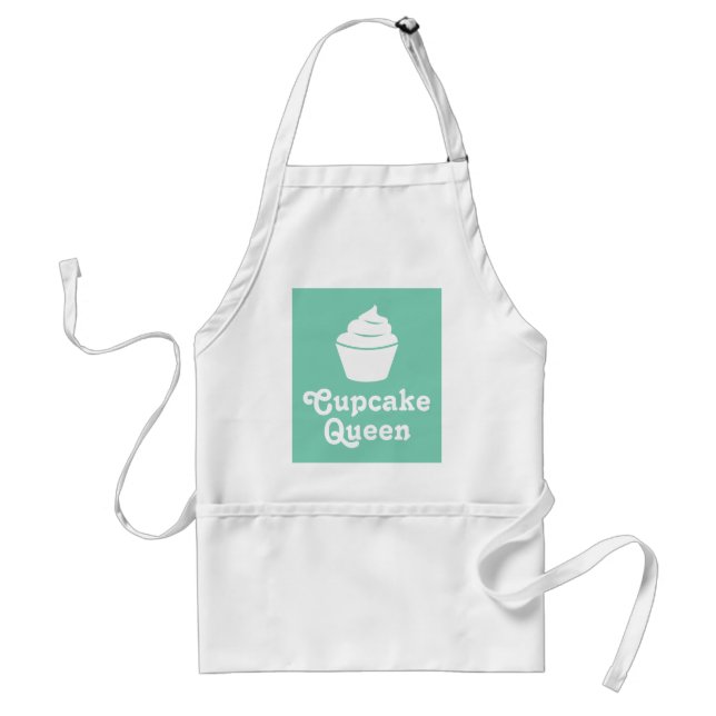 Cupcake queen | Mint green baking apron for mum (Front)