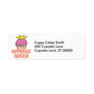 Cupcake Queen Return Address Label
