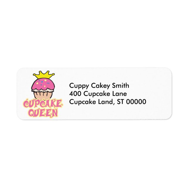 Cupcake Queen Return Address Label (Front)