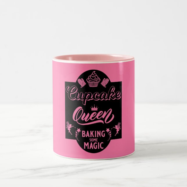 Cupcake Queen Two-Tone Coffee Mug (Center)