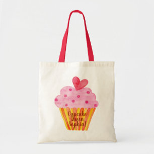 Cupcake Queen watercolor - NAME - Tote Bag