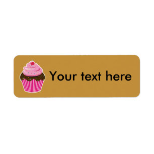 Cupcake Return Address Label