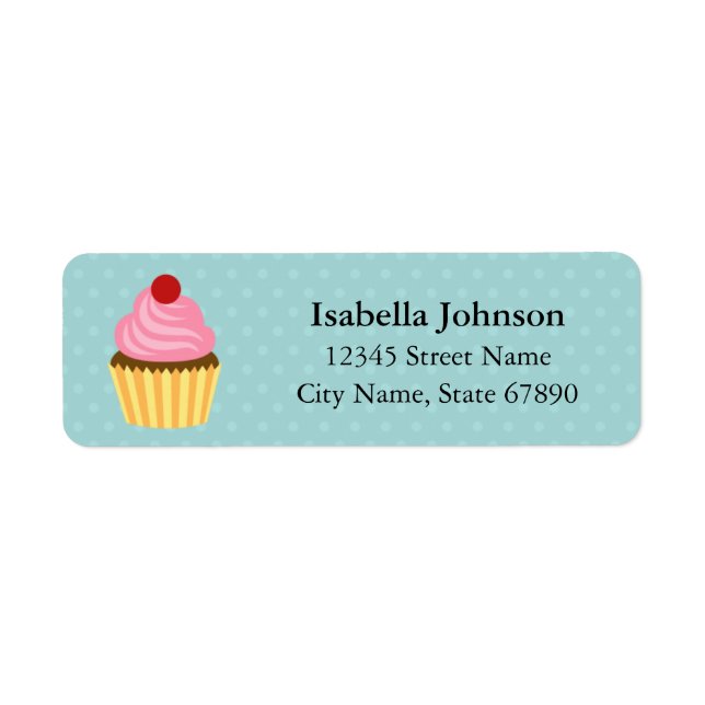 Cupcake Return Address Labels (Front)
