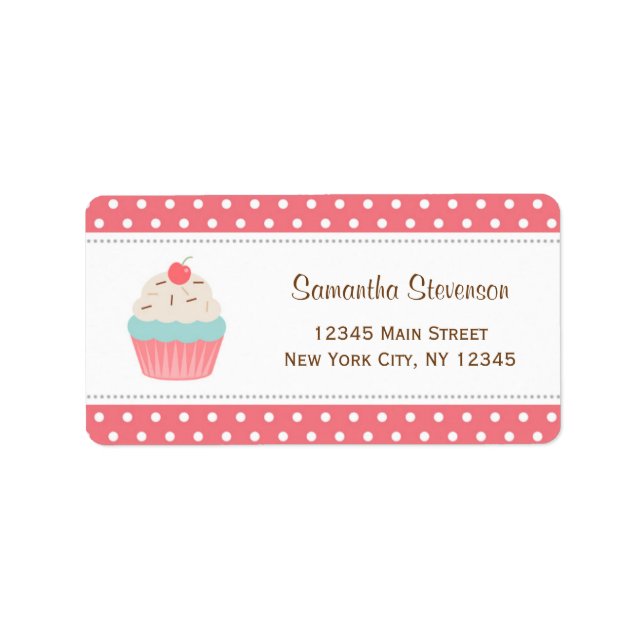 Cupcake Return Address Labels (Front)