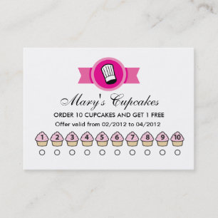 Cupcake Rewards Card Template